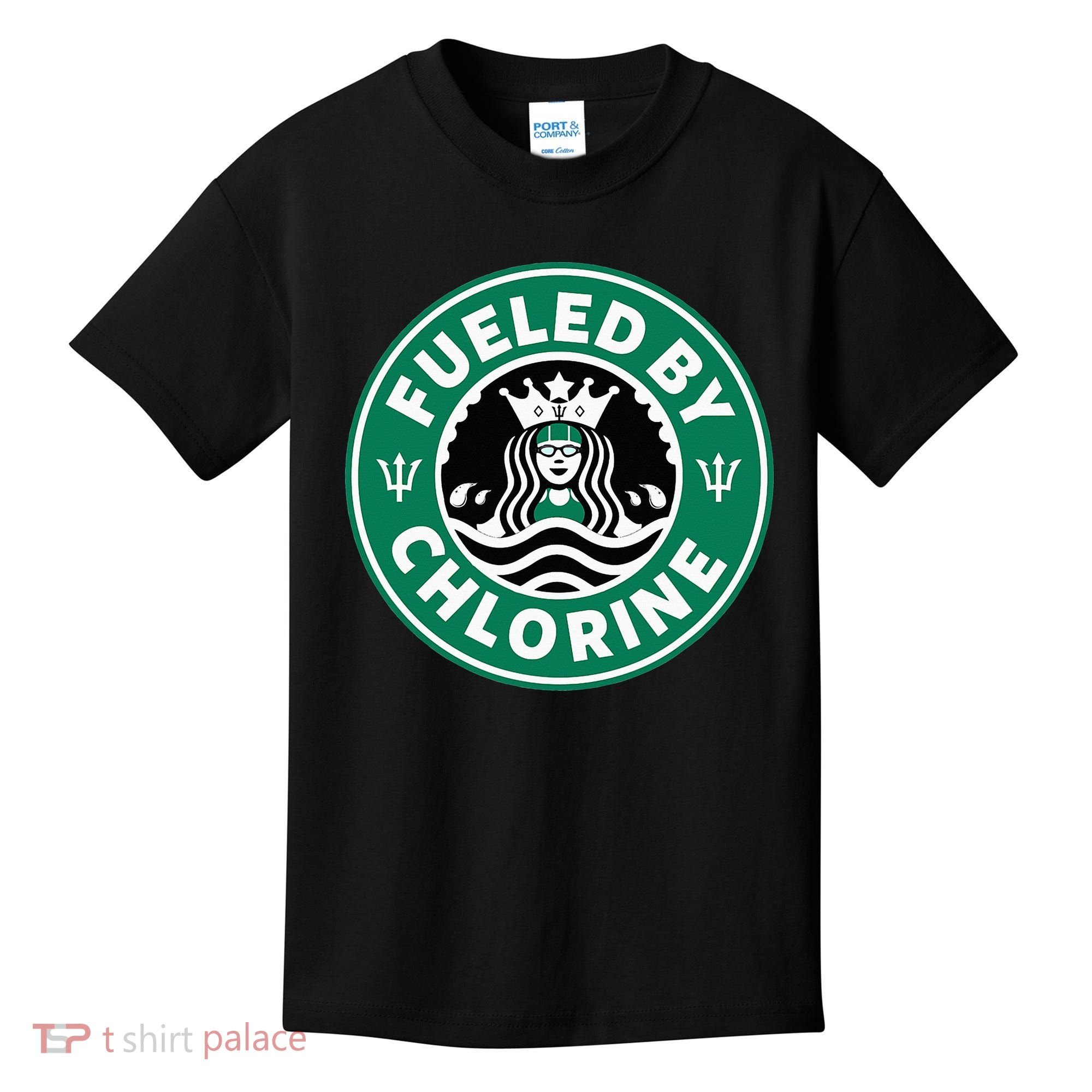 Swim Team Swimming Funny Parody Fueled by Chlorine Kids T-Shirt