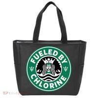Swim Team Swimming Funny Parody Fueled by Chlorine Tote Bag thumb 0