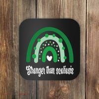 Stronger Than Scoliosis Rainbow Coaster thumb 0