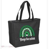 Stronger Than Scoliosis Rainbow Tote Bag thumb 2