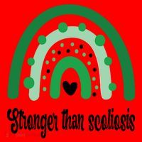 Stronger Than Scoliosis Rainbow Santa Hat thumb 1