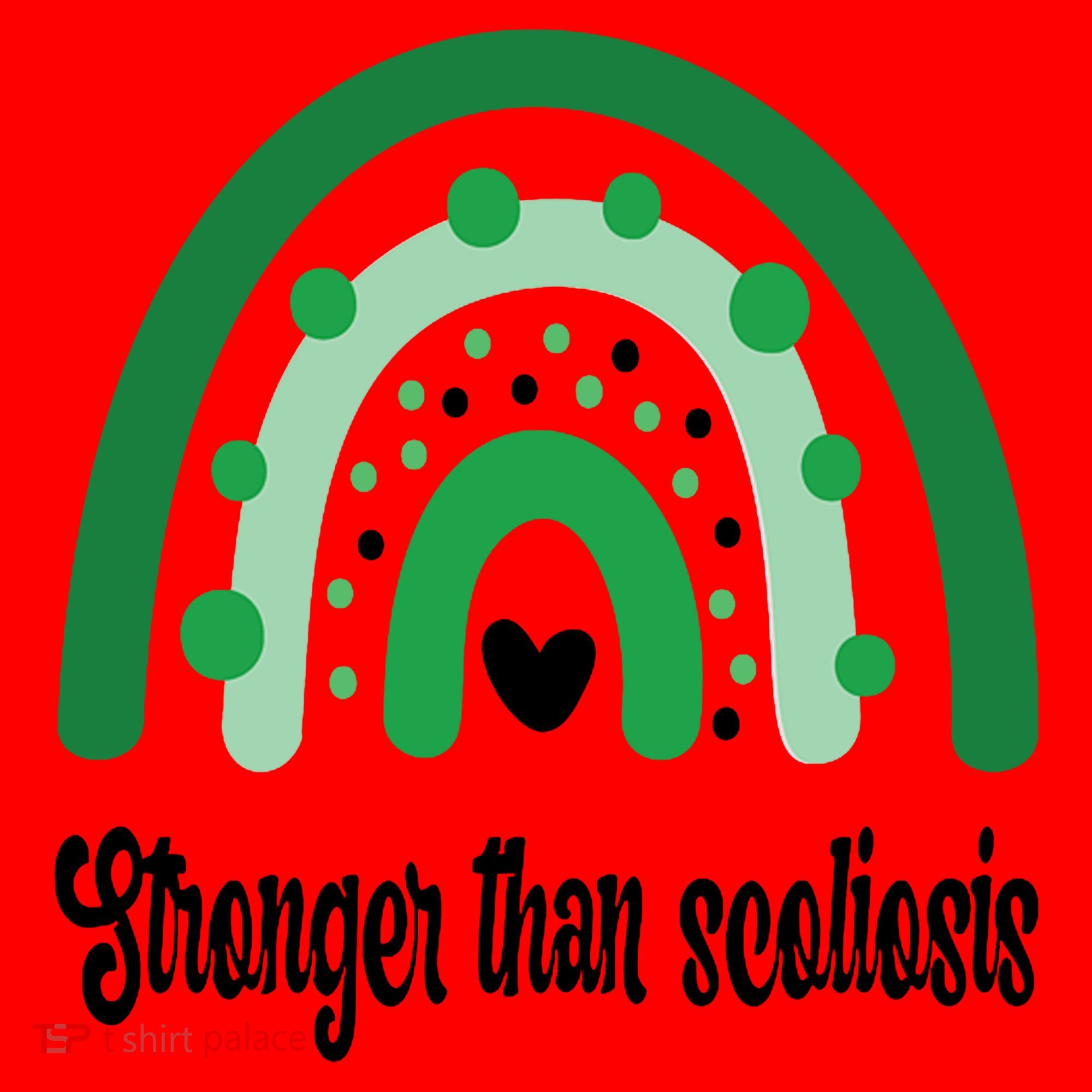 Stronger Than Scoliosis Rainbow Santa Hat