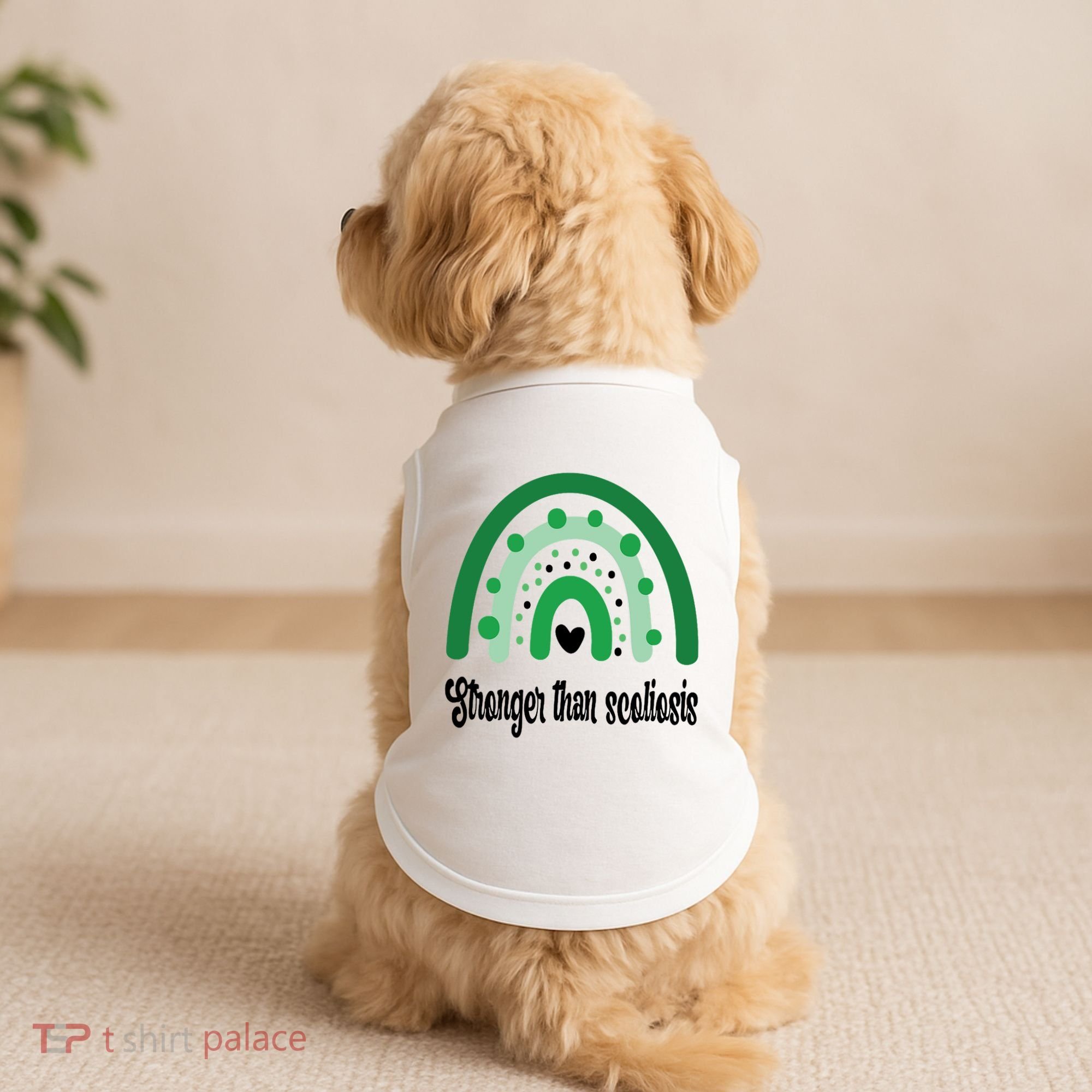 Stronger Than Scoliosis Rainbow Doggie Tank