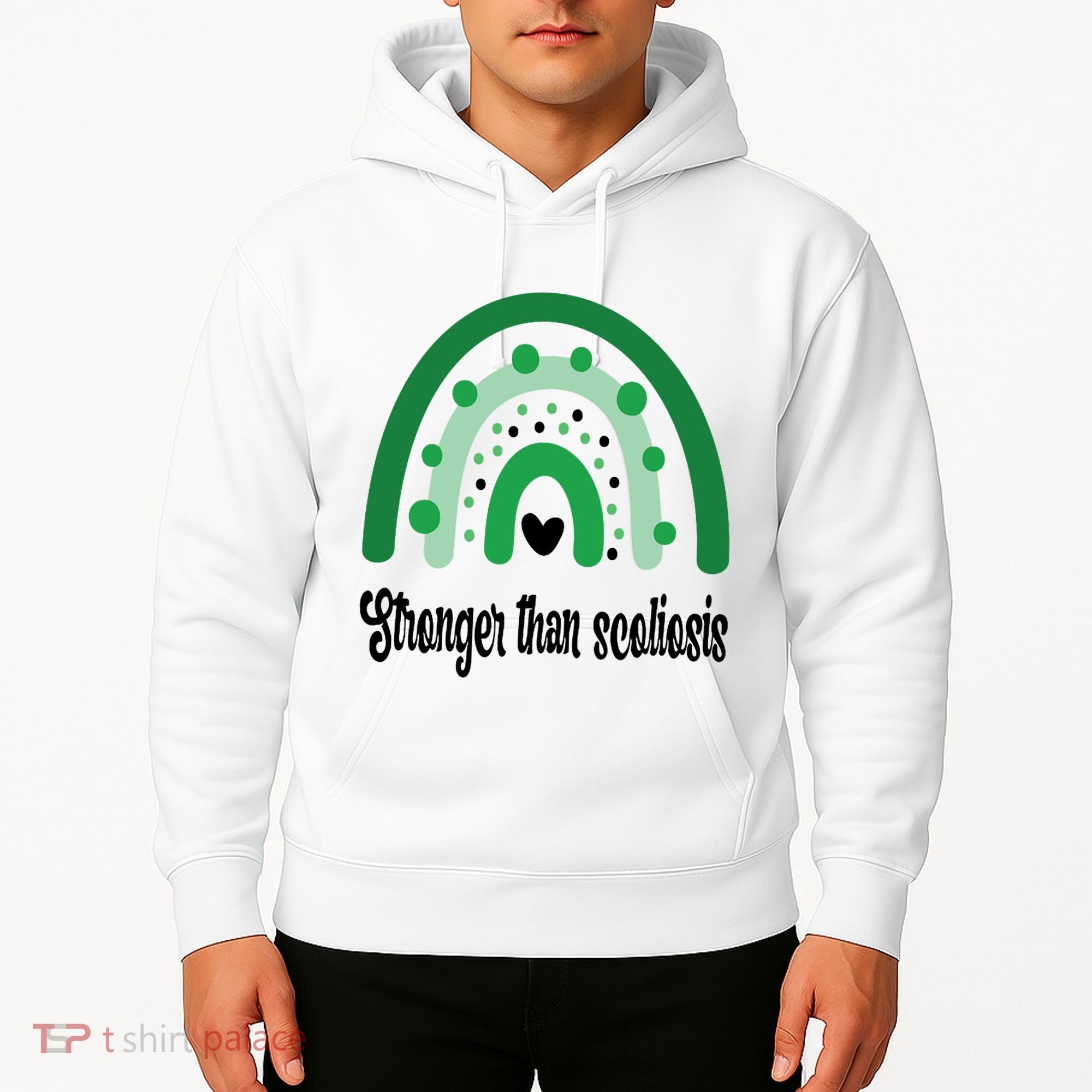 Stronger Than Scoliosis Rainbow Hoodie