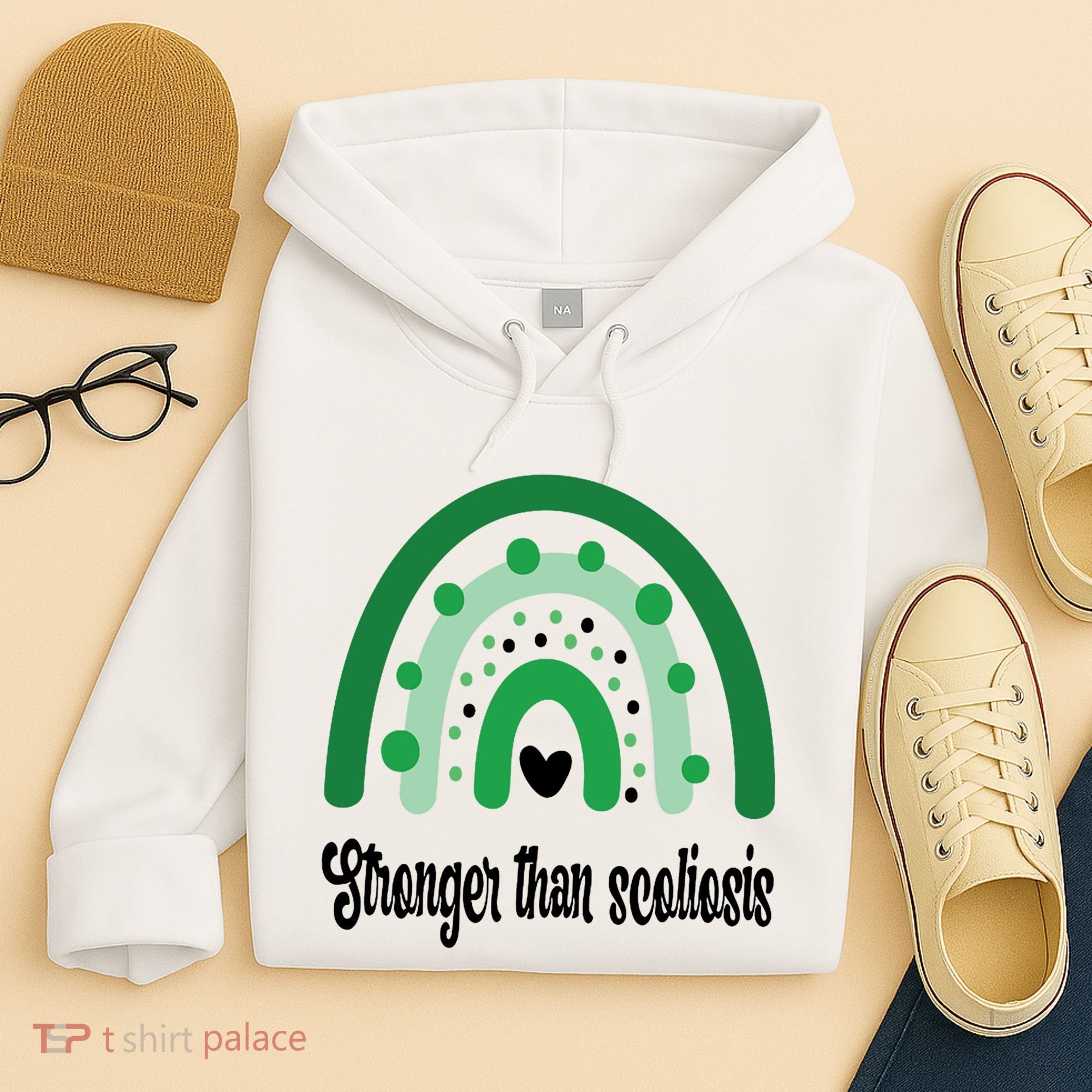 Stronger Than Scoliosis Rainbow Hoodie