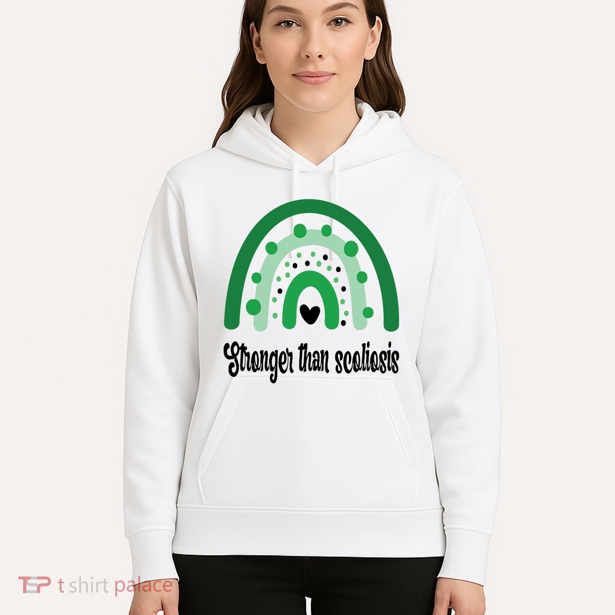 Stronger Than Scoliosis Rainbow Hoodie