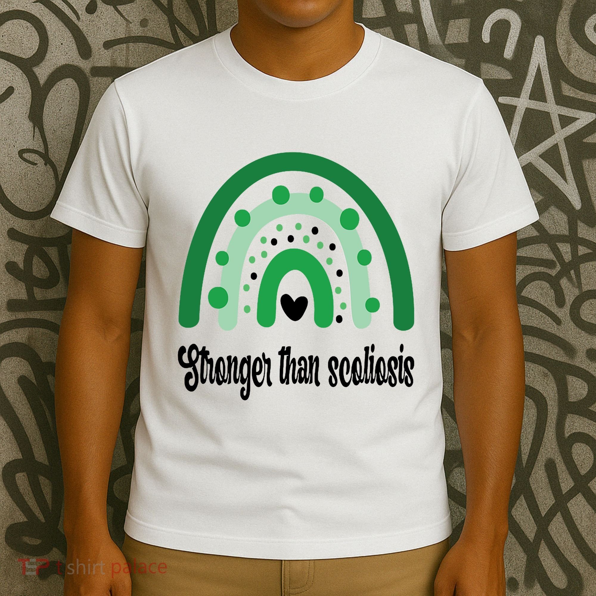 Stronger Than Scoliosis Rainbow T-Shirt
