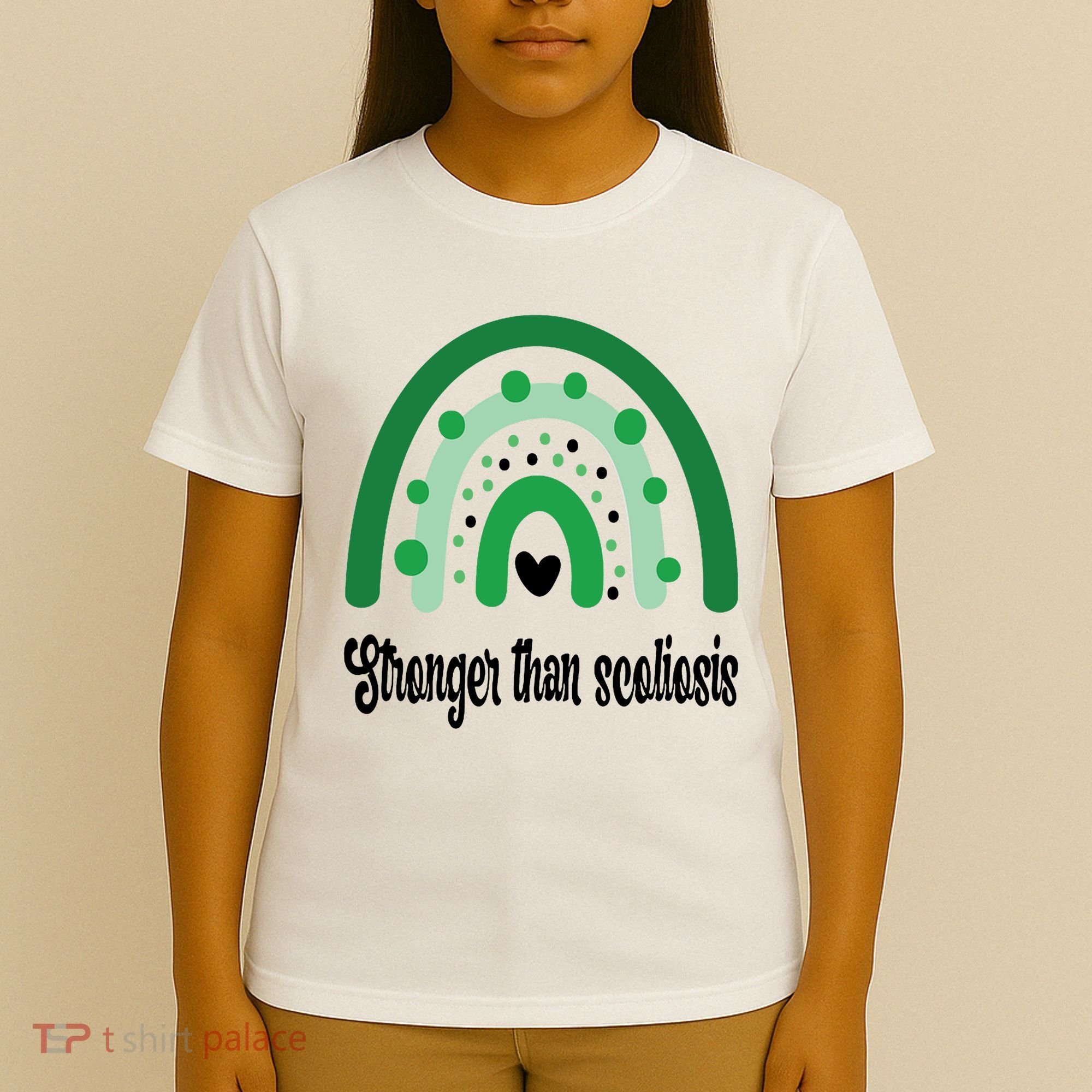 Stronger Than Scoliosis Rainbow T-Shirt