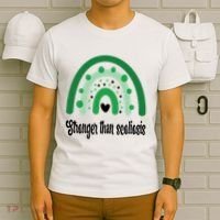 Stronger Than Scoliosis Rainbow T-Shirt thumb 6