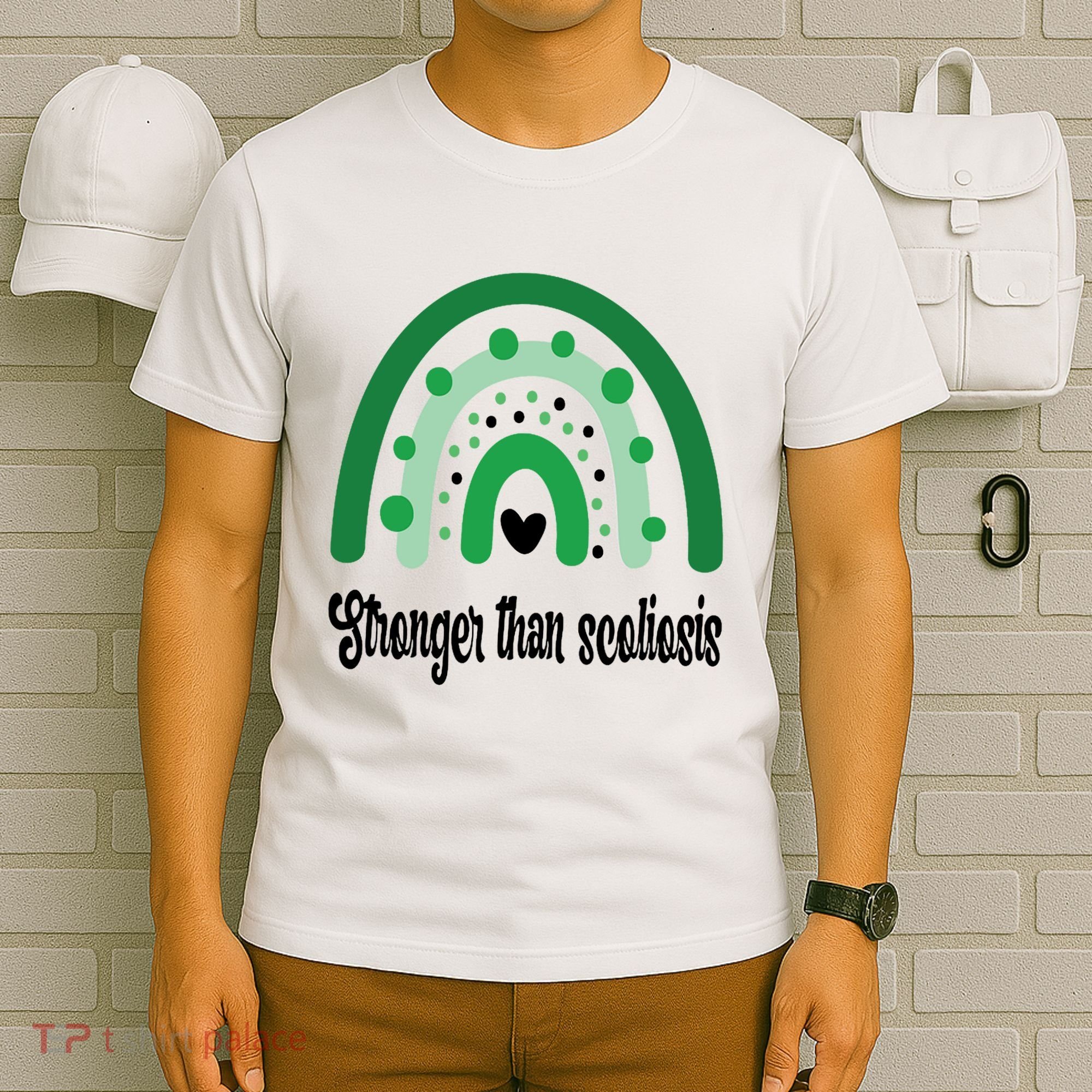 Stronger Than Scoliosis Rainbow T-Shirt