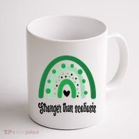 Stronger Than Scoliosis Rainbow Coffee Mug thumb 1