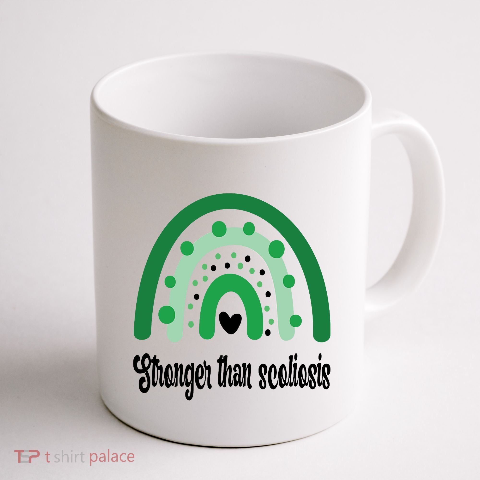 Stronger Than Scoliosis Rainbow Coffee Mug