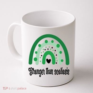 Stronger Than Scoliosis Rainbow Coffee Mug