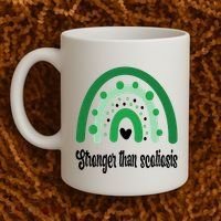 Stronger Than Scoliosis Rainbow Coffee Mug thumb 2