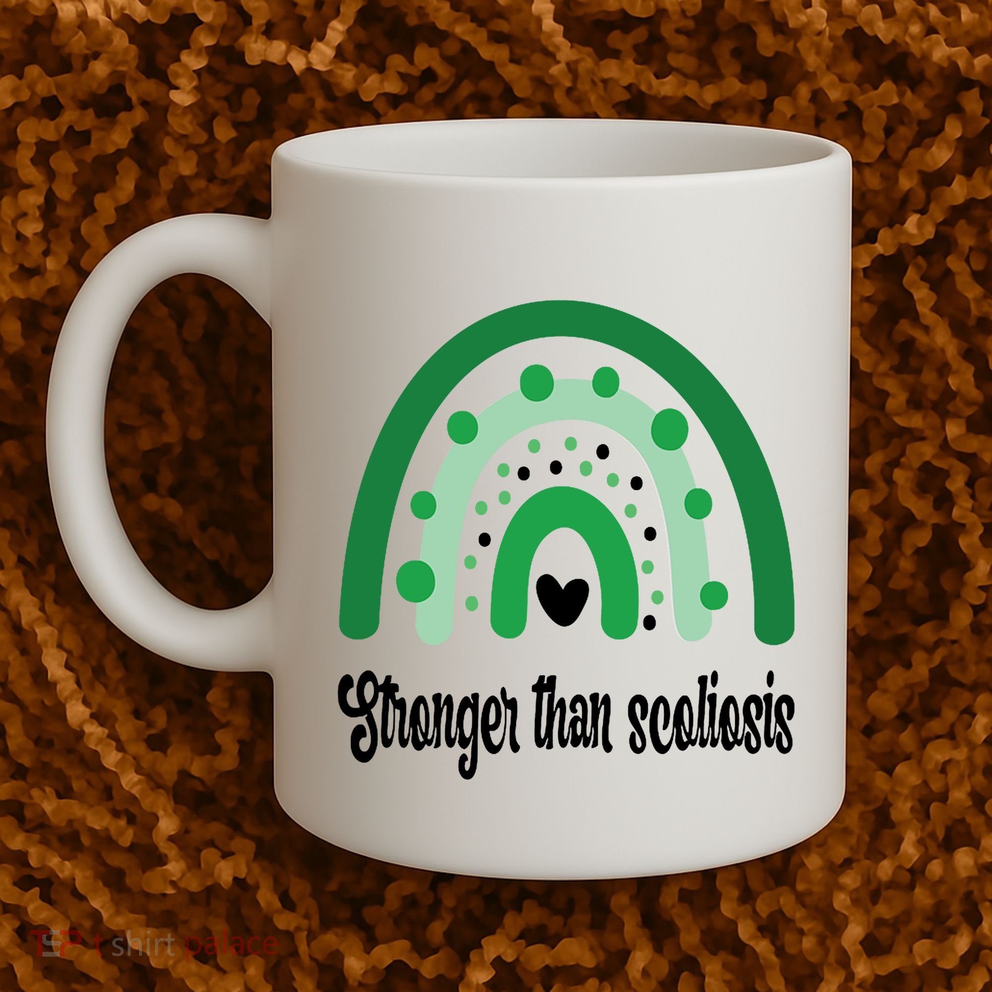 Stronger Than Scoliosis Rainbow Coffee Mug