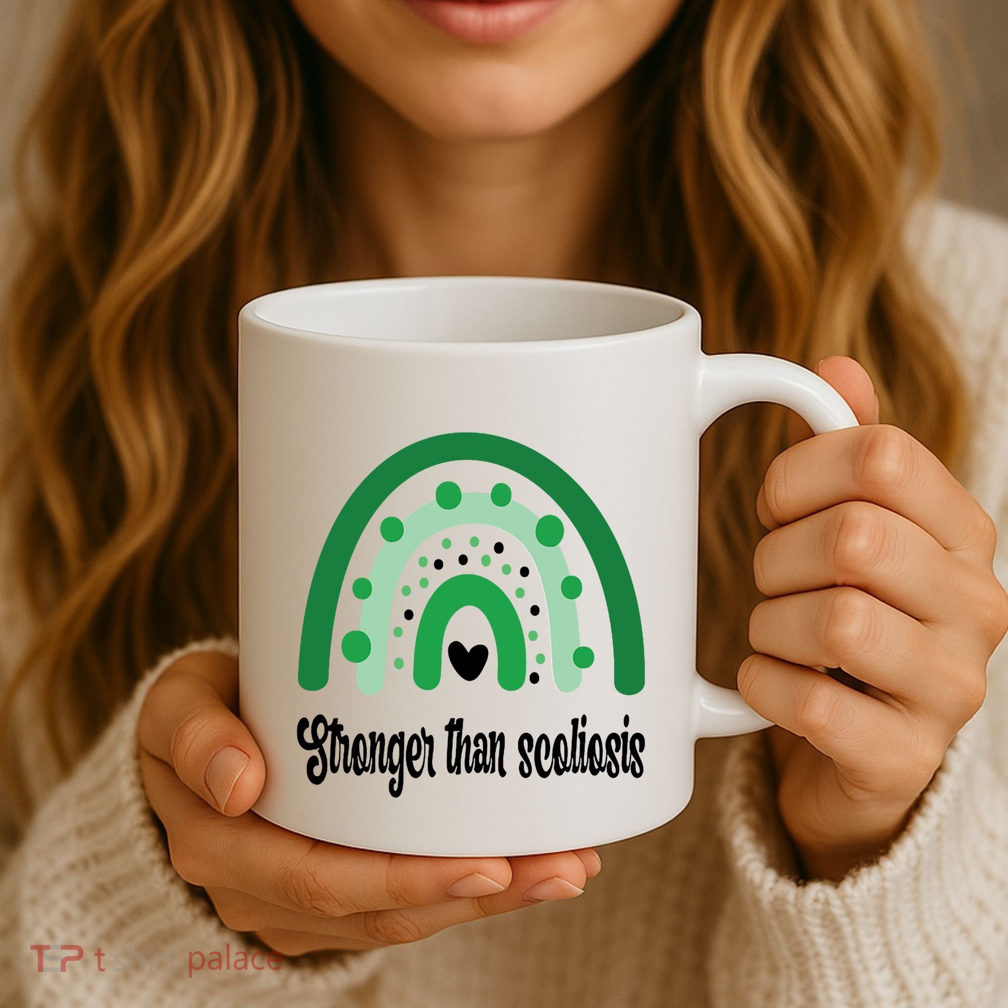 Stronger Than Scoliosis Rainbow Coffee Mug