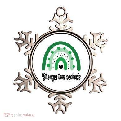 Stronger Than Scoliosis Rainbow Ornament
