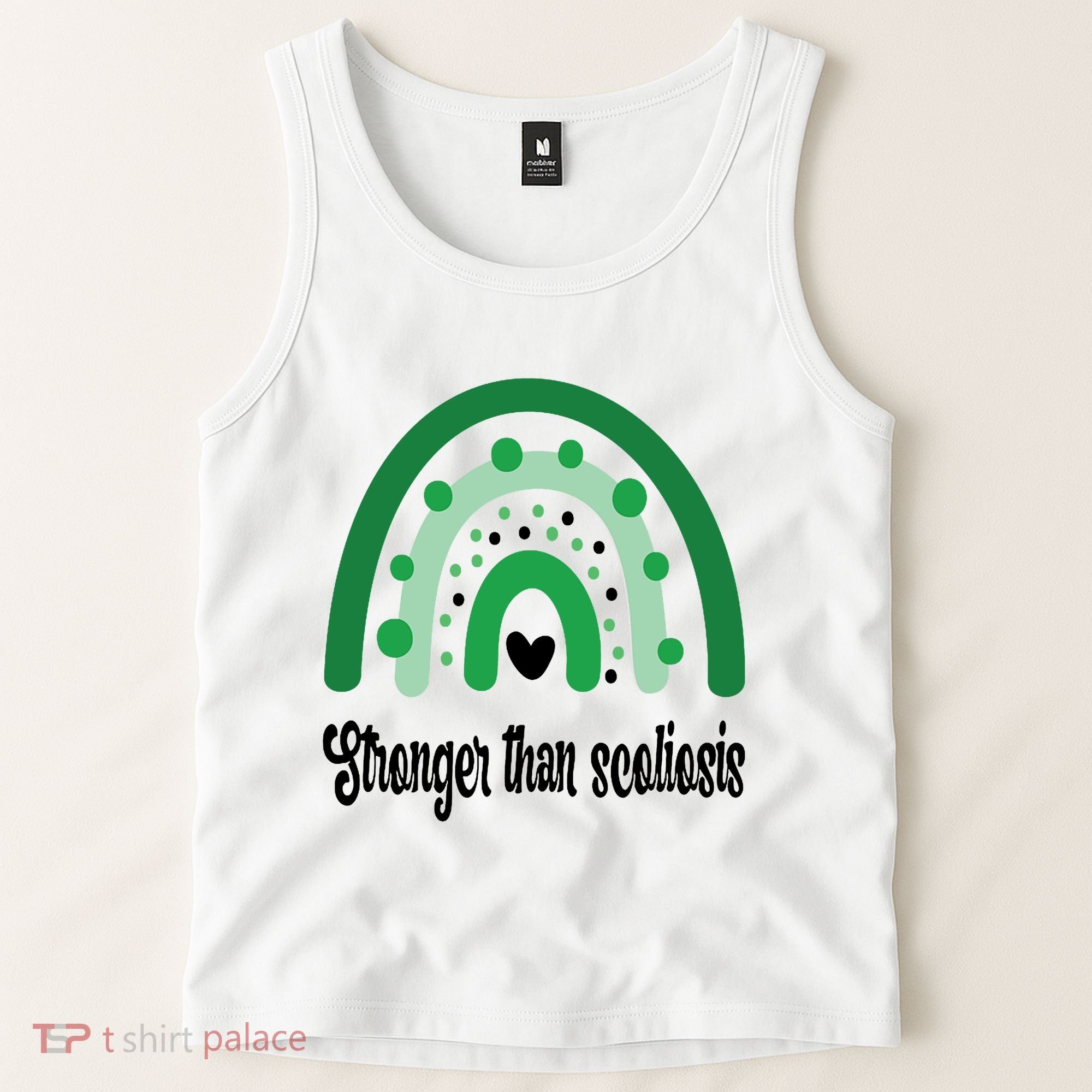 Stronger Than Scoliosis Rainbow Tank Top