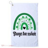 Stronger Than Scoliosis Rainbow Golf Towel thumb 0