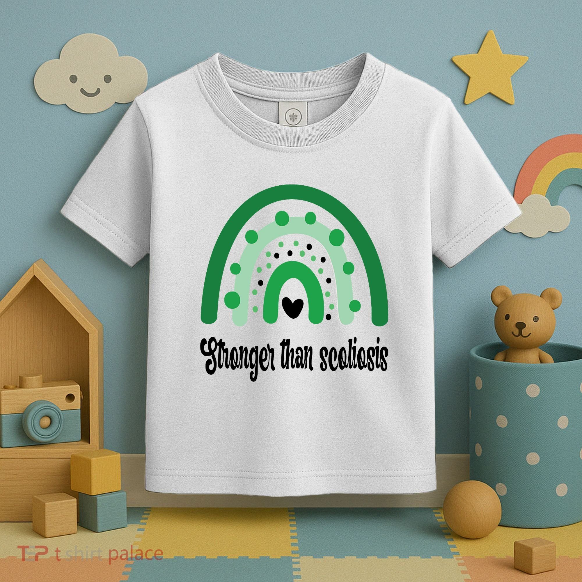 Stronger Than Scoliosis Rainbow Toddler T-Shirt