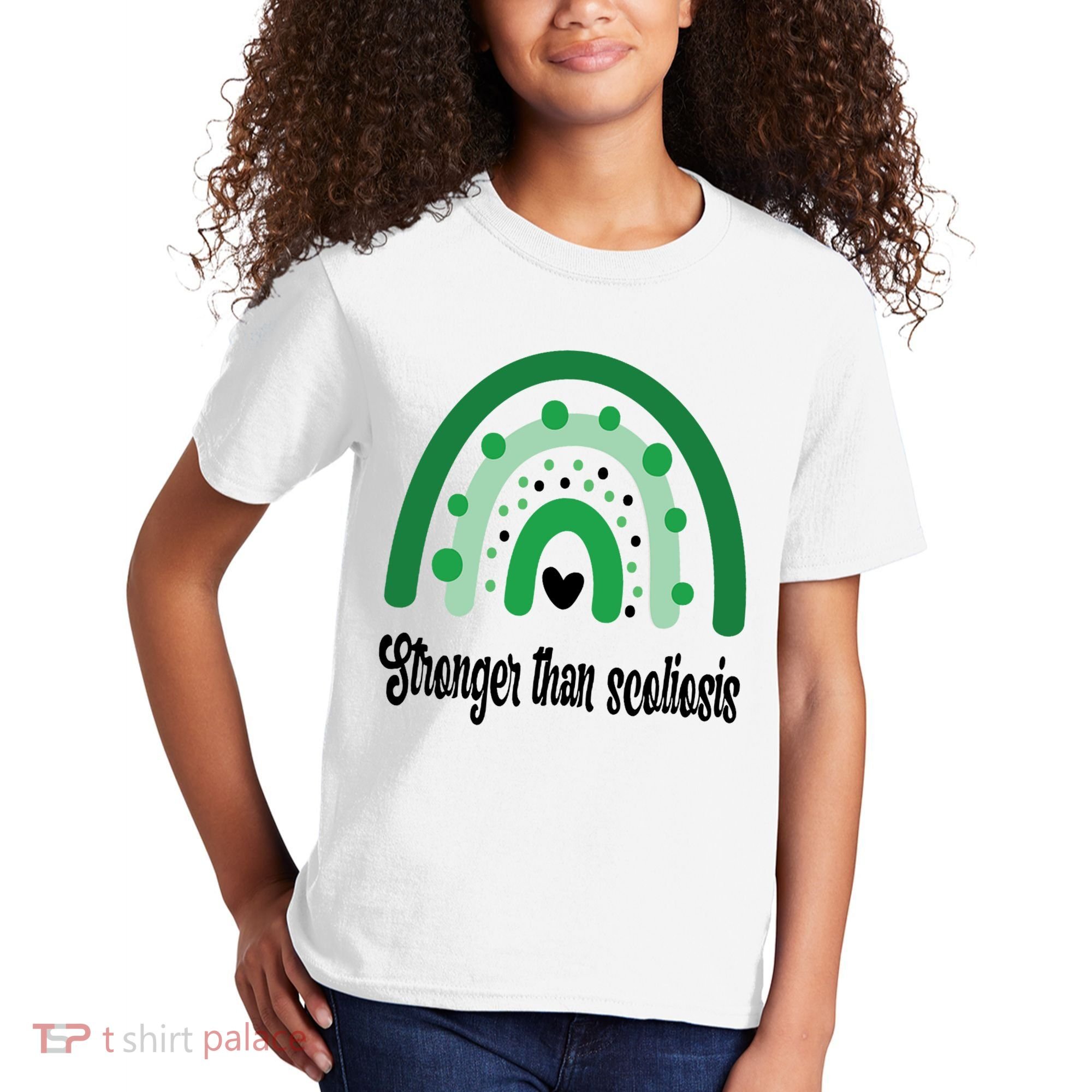 Stronger Than Scoliosis Rainbow Kids T-Shirt