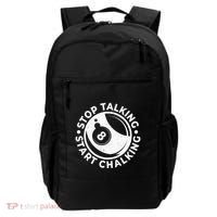 Stop Talking Start Chalking Billard 8ball Pool Billiards Funny Gift Backpack thumb 0