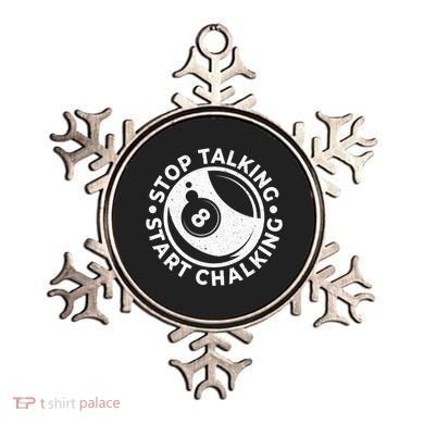 Stop Talking Start Chalking Billard 8ball Pool Billiards Funny Gift Ornament