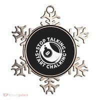 Stop Talking Start Chalking Billard 8ball Pool Billiards Funny Gift Ornament thumb 0