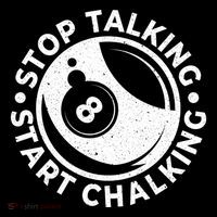Stop Talking Start Chalking Billard 8ball Pool Billiards Funny Gift Ornament thumb 1