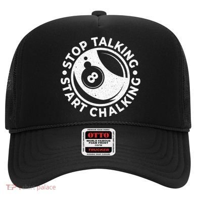 Stop Talking Start Chalking Billard 8ball Pool Billiards Funny Gift Hat