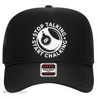 Stop Talking Start Chalking Billard 8ball Pool Billiards Funny Gift Hat thumb 0