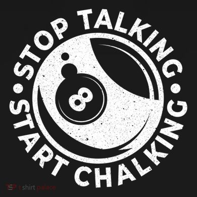 Stop Talking Start Chalking Billard 8ball Pool Billiards Funny Gift Women's Crop Top Tee