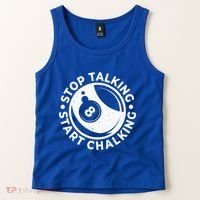 Stop Talking Start Chalking Billard 8ball Pool Billiards Funny Gift Tank Top thumb 2