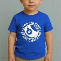 Stop Talking Start Chalking Billard 8ball Pool Billiards Funny Gift Toddler T-Shirt thumb 2