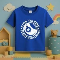 Stop Talking Start Chalking Billard 8ball Pool Billiards Funny Gift Toddler T-Shirt thumb 3