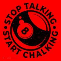 Stop Talking Start Chalking Billard 8ball Pool Billiards Funny Gift Santa Hat thumb 1