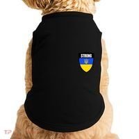 Strong Tactical Support Ukrainian Flag Shield I Stand With Ukraine Military Doggie Tank thumb 0