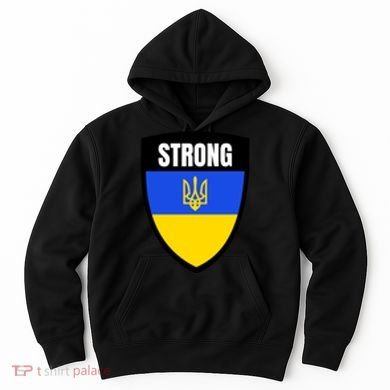 Strong Tactical Support Ukrainian Flag Shield I Stand With Ukraine Military Hoodie