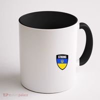 Strong Tactical Support Ukrainian Flag Shield I Stand With Ukraine Military Coffee Mug thumb 1