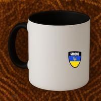 Strong Tactical Support Ukrainian Flag Shield I Stand With Ukraine Military Coffee Mug thumb 2