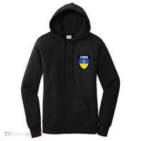 Strong Tactical Support Ukrainian Flag Shield I Stand With Ukraine Military Women's Hoodie thumb 0