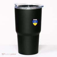 Strong Tactical Support Ukrainian Flag Shield I Stand With Ukraine Military Tumbler thumb 0