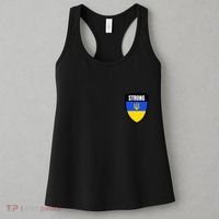 Strong Tactical Support Ukrainian Flag Shield I Stand With Ukraine Military Women's Tank Top thumb 3