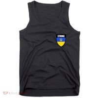 Strong Tactical Support Ukrainian Flag Shield I Stand With Ukraine Military Tank Top thumb 0