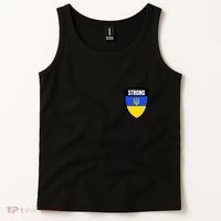 Strong Tactical Support Ukrainian Flag Shield I Stand With Ukraine Military Tank Top thumb 2