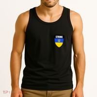 Strong Tactical Support Ukrainian Flag Shield I Stand With Ukraine Military Tank Top thumb 3
