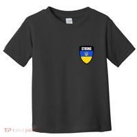 Strong Tactical Support Ukrainian Flag Shield I Stand With Ukraine Military Toddler T-Shirt thumb 0