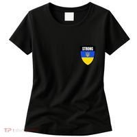 Strong Tactical Support Ukrainian Flag Shield I Stand With Ukraine Military Women's T-Shirt thumb 0