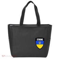 Strong Tactical Support Ukrainian Flag Shield I Stand With Ukraine Military Tote Bag thumb 0