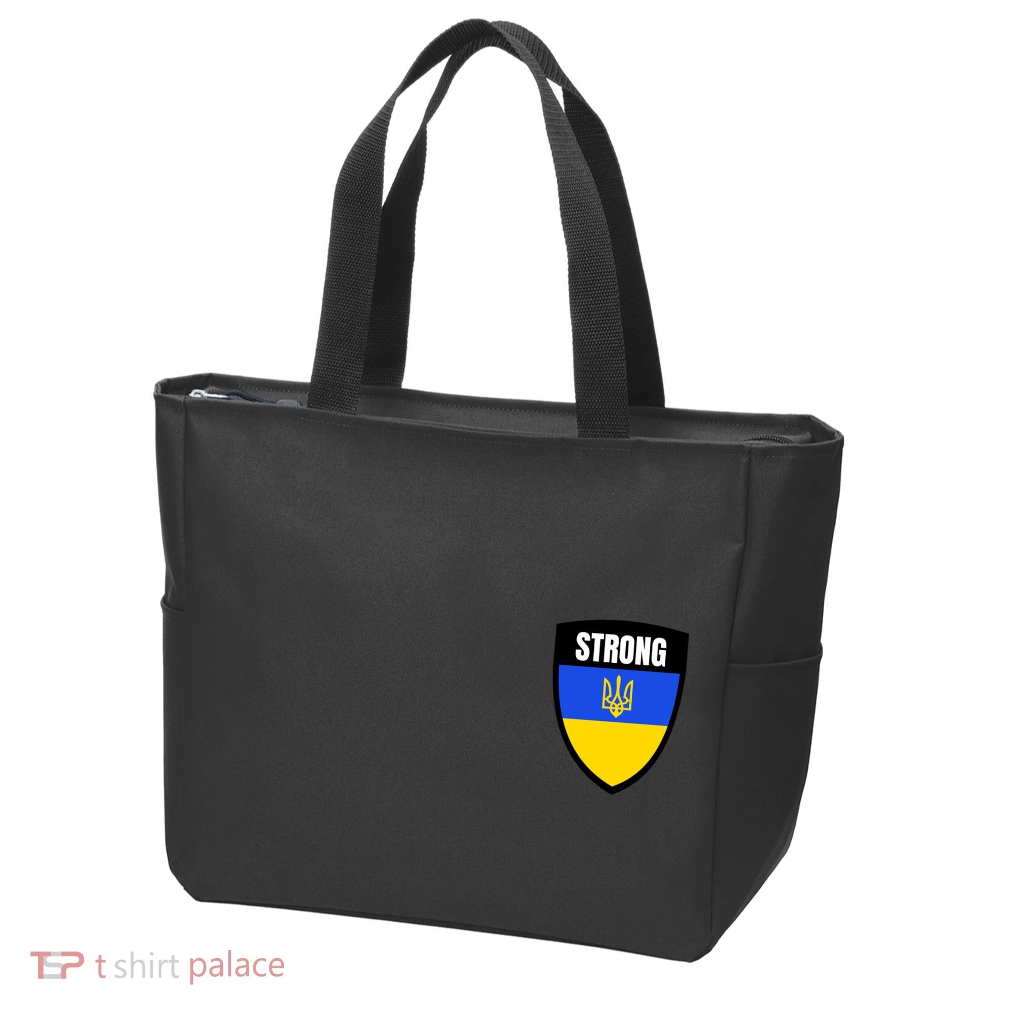 Strong Tactical Support Ukrainian Flag Shield I Stand With Ukraine Military Tote Bag